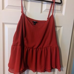 Peplum crop tank top